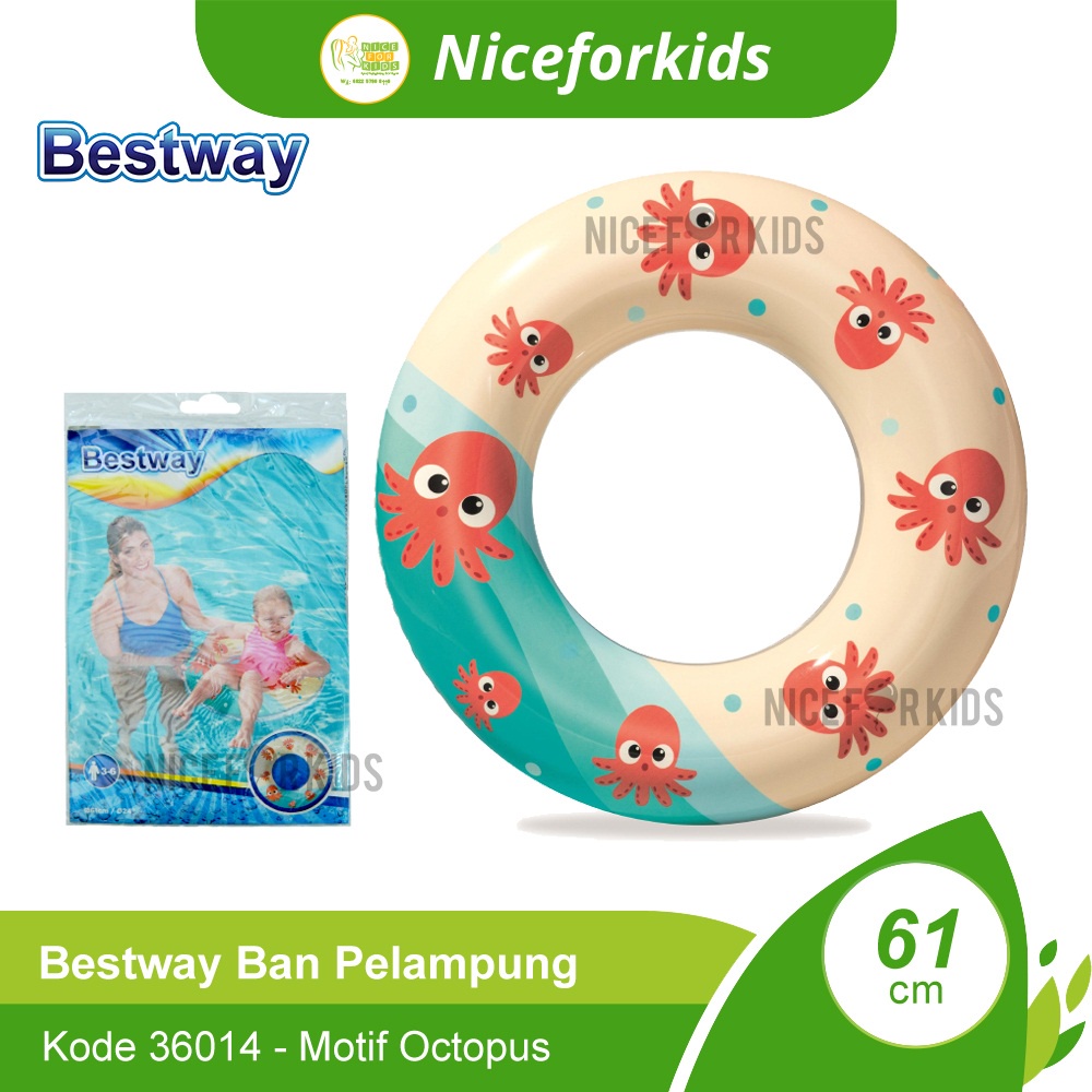 Bestway 36014 Ban Renang Bulat Ukuran 61cm Usia 3-6th / Ban Pelampung Renang Anak