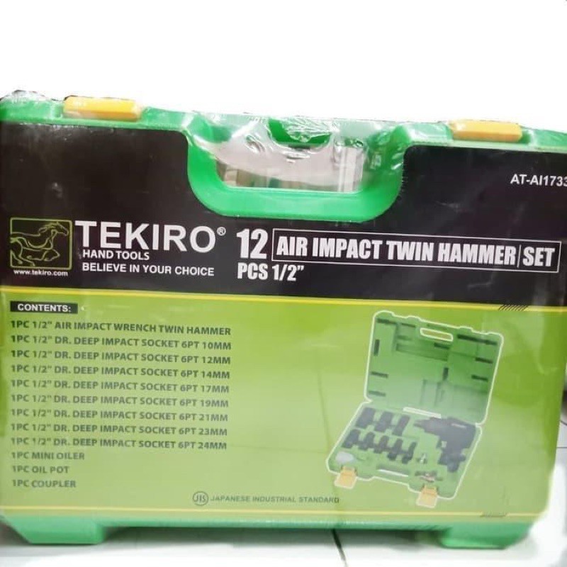 AIR IMPACT SET 1/2 DR 12 PCS TWIN HAMMER TEKIRO DR. 12PCS KOMPRESOR