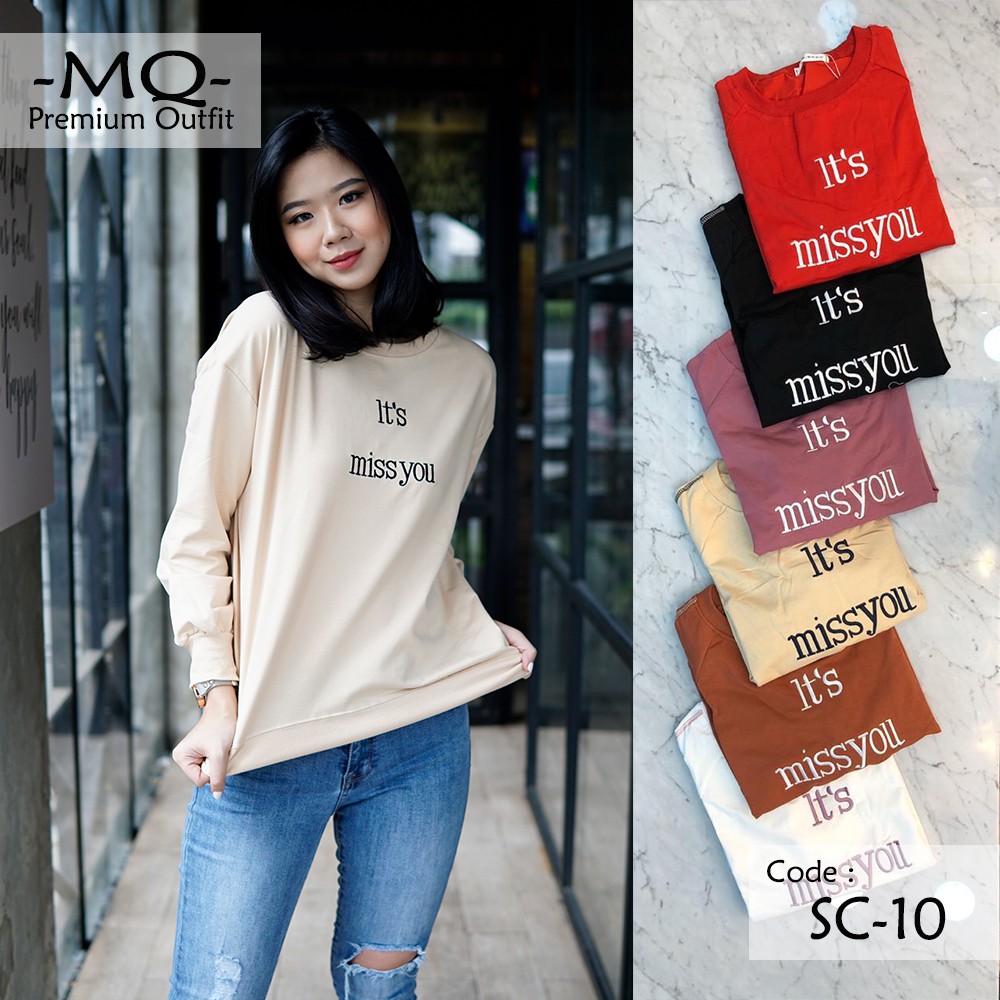 SWEATER WANITA - Atasan Lengan Panjang Cewek Bahan Berkualitas Model Terbaru Murah - MQ Store