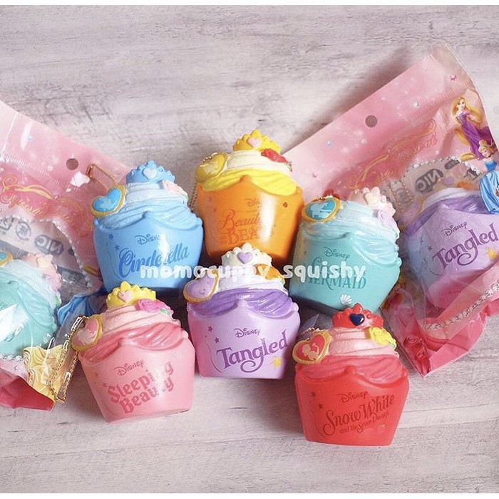 Squishy licensed cupcakes disney squishy princess by NIC ( ORI JEPANG)