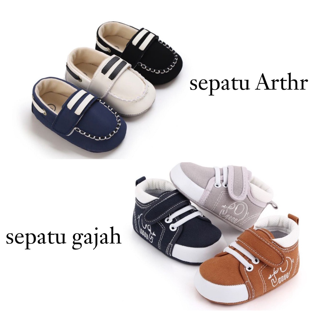 Sepatu Prewalker Anak laki laki Motif Gajah / Sepatu anak laki laki perempuan