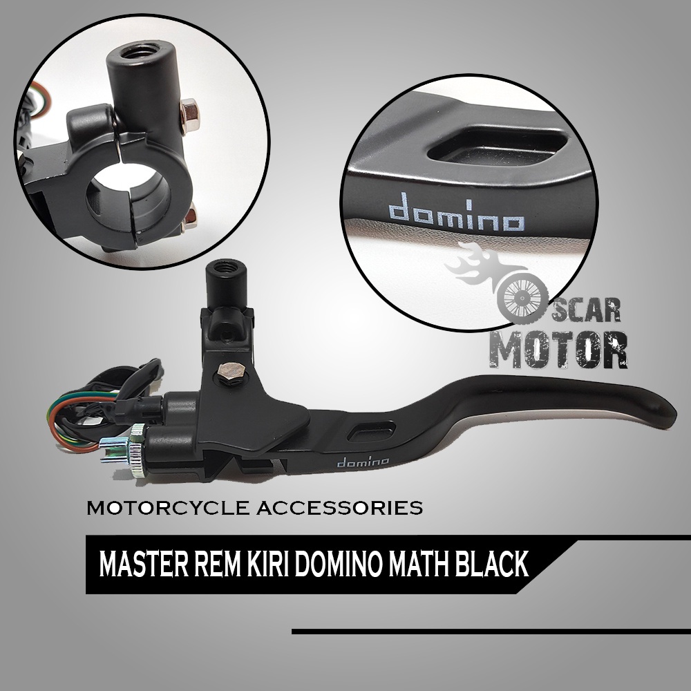 handle master rem dmn set kiri kanan math black tabung oval full metal motor