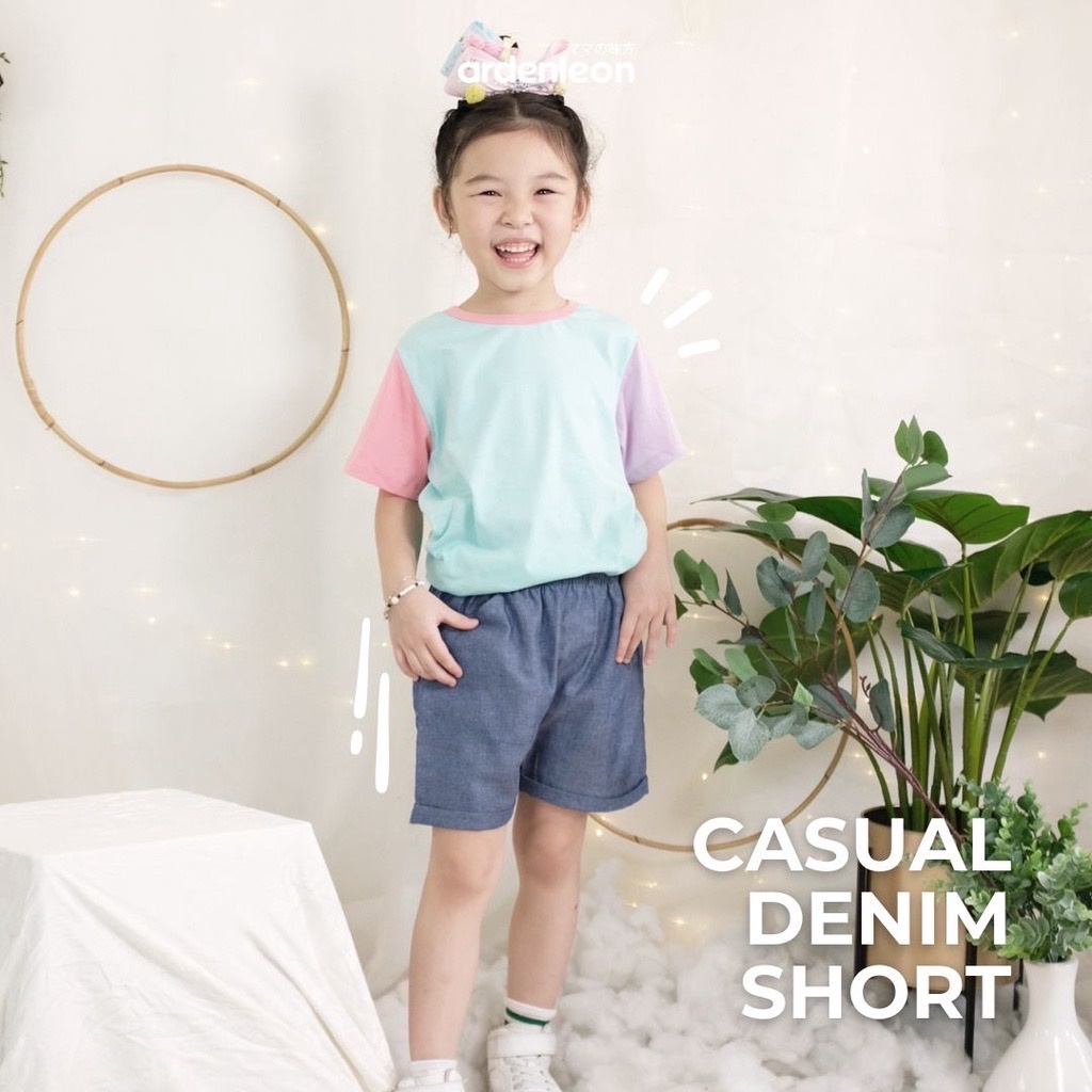 ARDENLEON Unisex Casual Denim Short Celana Anak / Denim Skort Rok Anak Perempuan Arden Leon CBKS