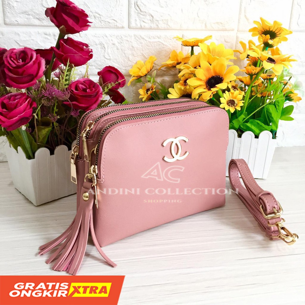 Tas Batam Bag Chanel Lidah 3 Ruang Kualitas Super Terlaris 0933