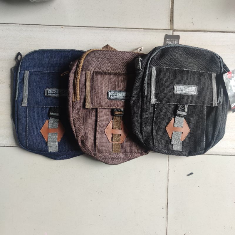 Tas Selempang Gress Denim persegi