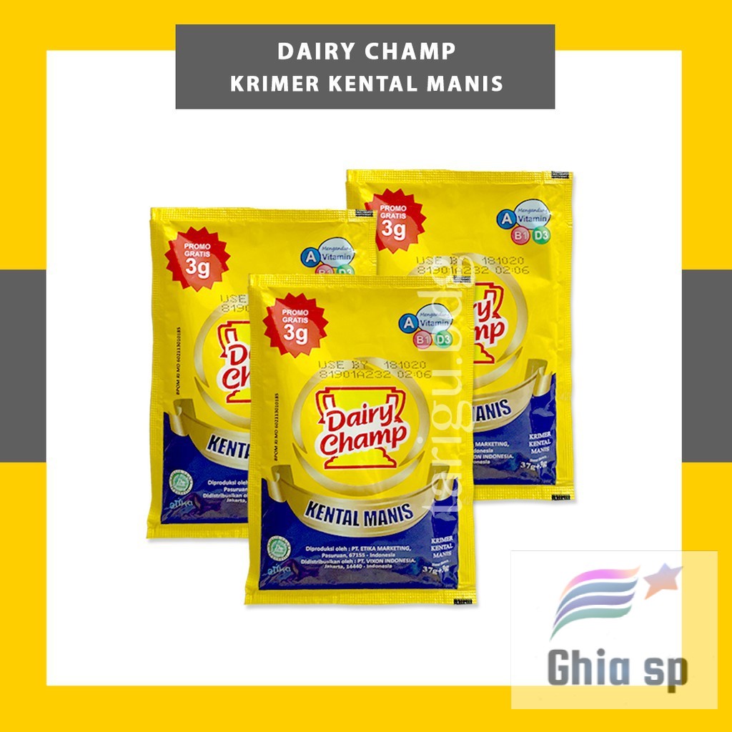 

DAIRY CHAMP Sachet isi 6 - Susu Kental Manis