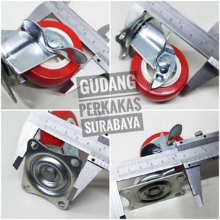  RODA  ETALASE RODA  REM PUTAR CASTER PVC HIDUP REM 50 MM 