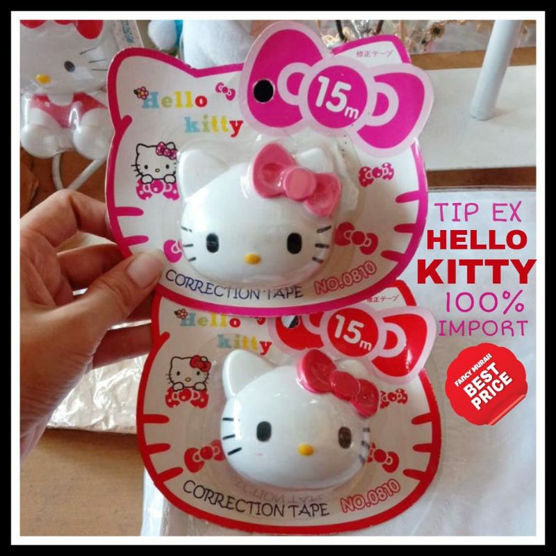

(BEST PRICE) TIP EX HELLO KITTY CORRECTION TAPE STIPO MOTIF HELLO KITTY MURAH TERMURAH