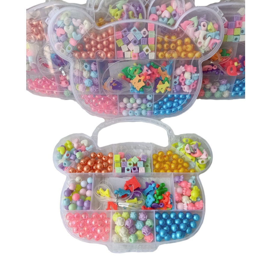 TERLARIS COD Meronce Manik-Manik DIY Beads Bikin Gelang Kalung AQ-S20 / Mainan Bikin Kalung Gelang / Mainan Melatik Motorik / Mainan Edukatif Kreatifitas Anak Meronceng