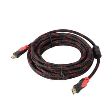 Cable hdtv 1.4 bestlink 5m gold m-m mesh 1080p FHD 3D for pc laptop dvd ps3 etc - Kabel hdtv indobestlink 5 meter male jaring