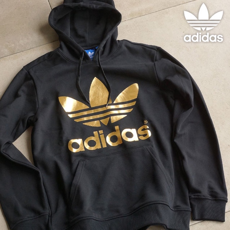 HOODIE ADIDAS SWEATER ADIDAS GOLD OLD STYLE LOGO HOODIE JUMBO BIG SIZE 2XL 3XL 4XL 5XL 6XL