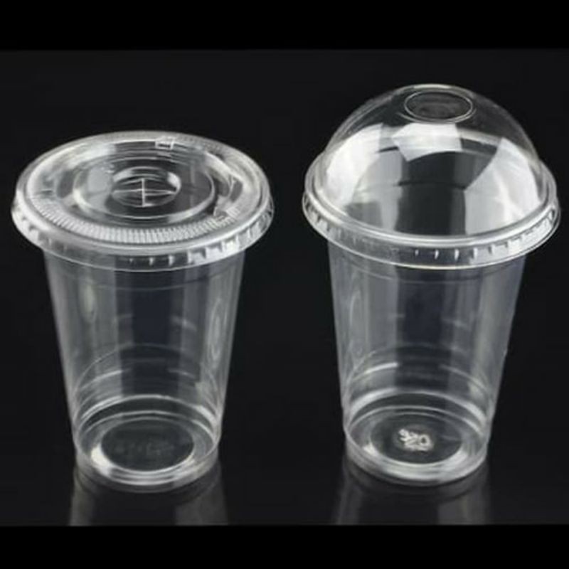 (Isi 50 pcs) Cup Gelas Plastik Merk Merak Ukuran 10 oz, 12 oz, 14 oz, 16 oz, 18 oz, 22 oz Jumbo