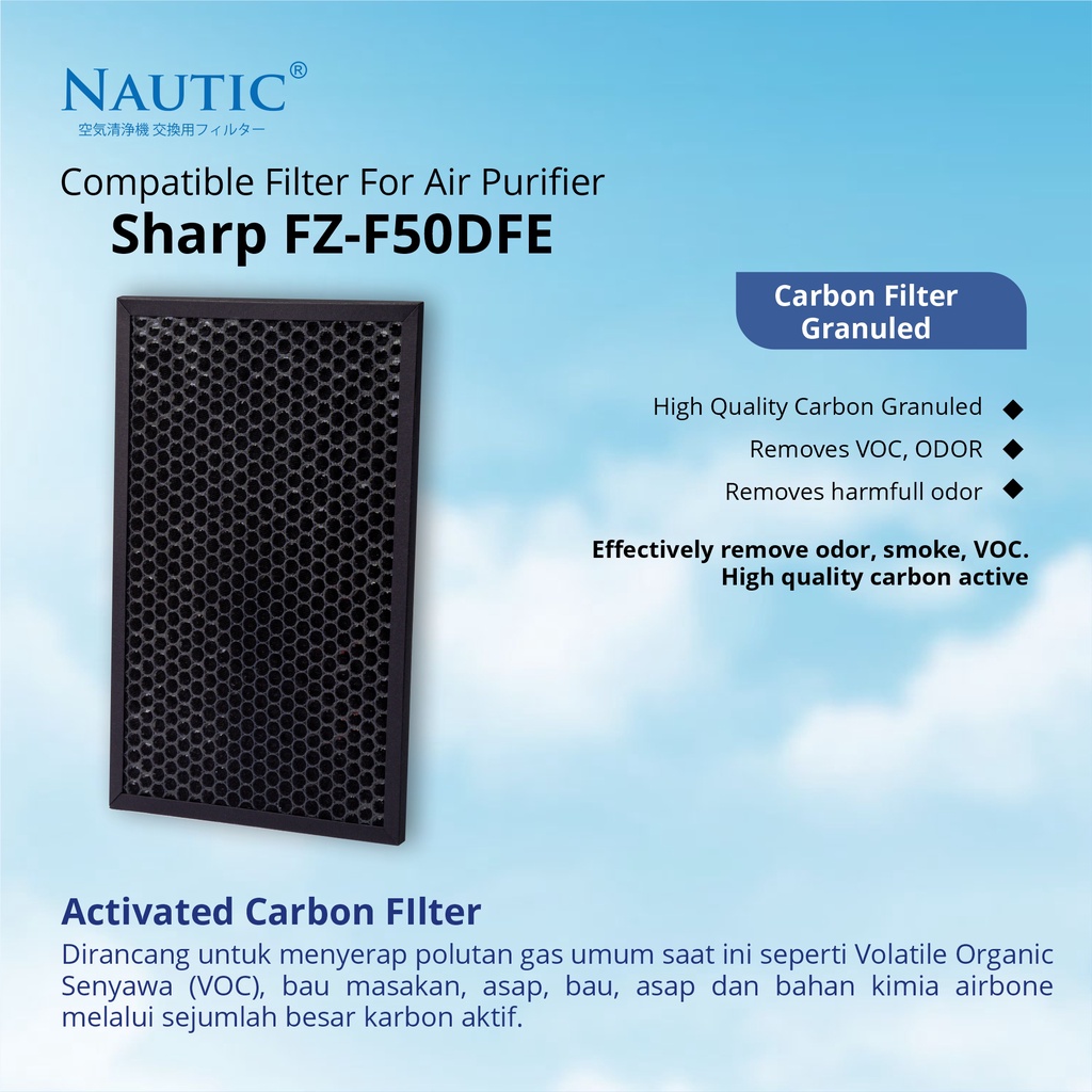 Replacement Filter Sharp air Purifier FP-J40 FP-J40Y FP-J40Y-W / FP-J50 FP-J50Y FP-GM50Y FP-G50Y FZ-F50HFE FZ-F50DFE