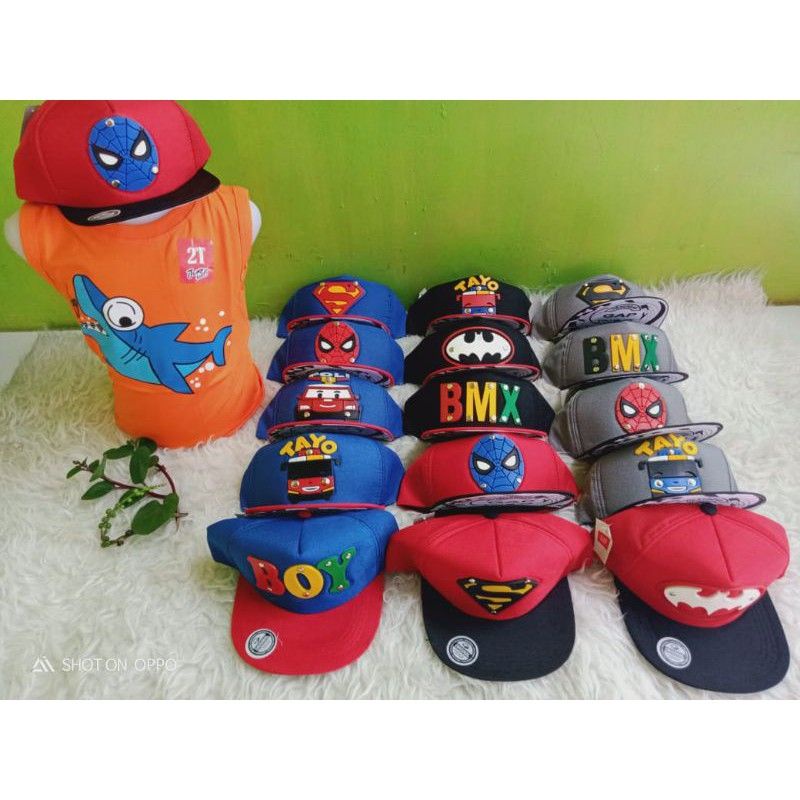 Topi Anak Snapback anak/Topi ploking anak/topi anak karakter