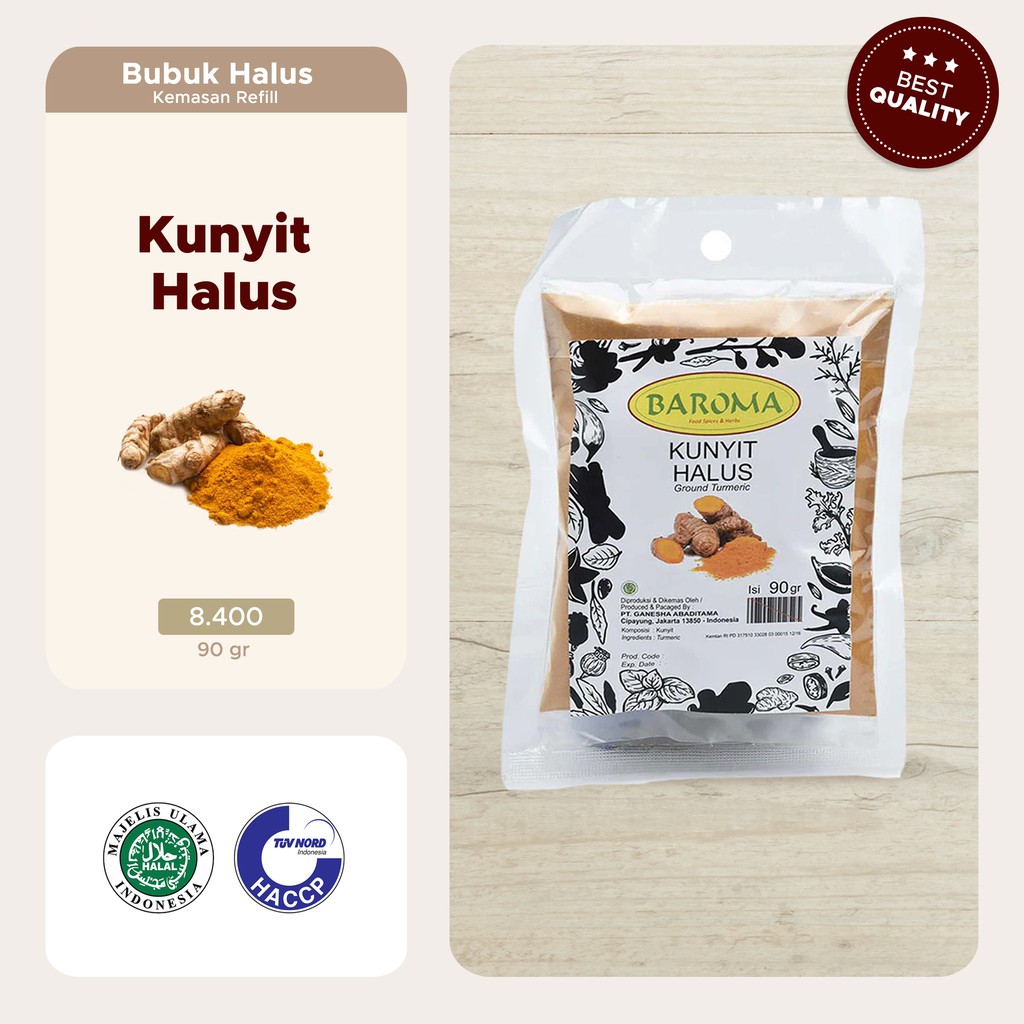 

Baroma Kunyit Halus Bumbu Masak [90 g] Refill