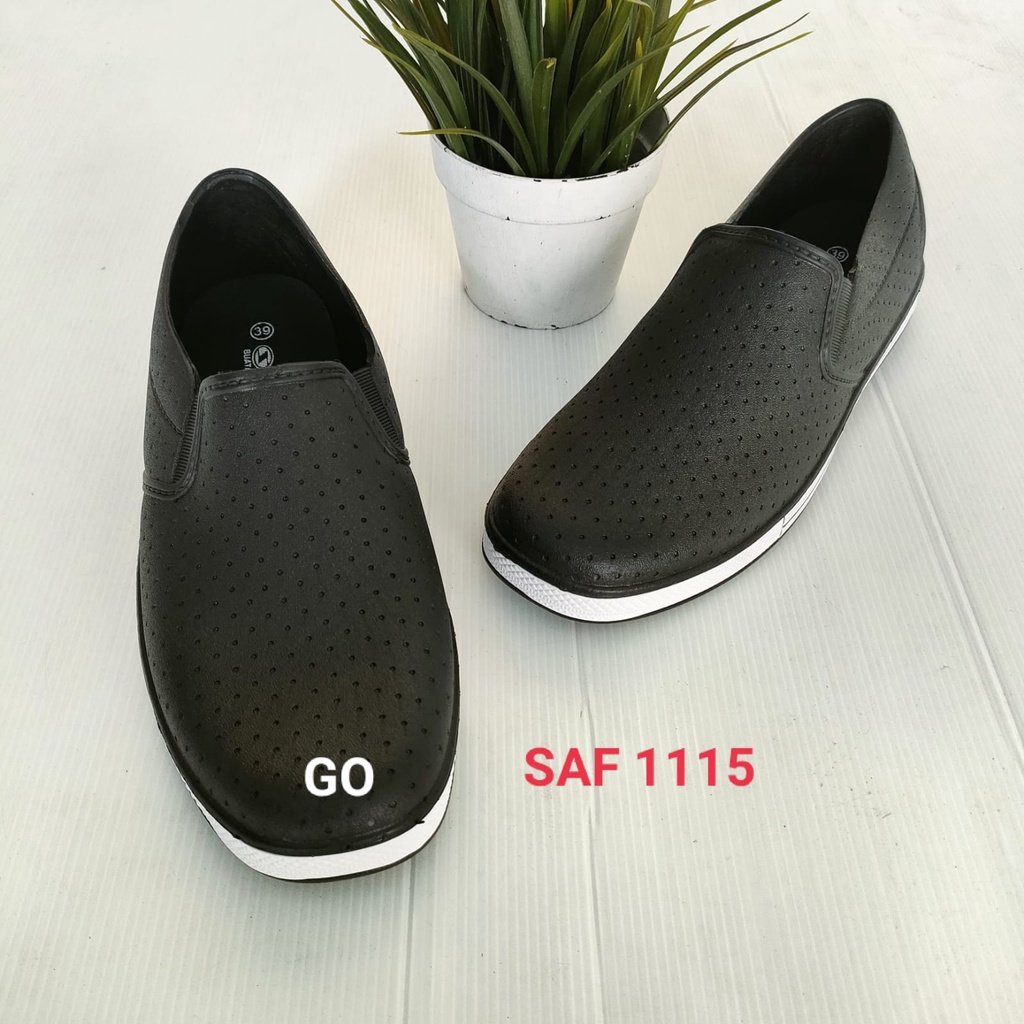 BB ATT SAF 1115 &amp; SAF 1146 Slip on Sepatu Formal Bahan Karet Tanpa Tali Nyaman Dan Ringan