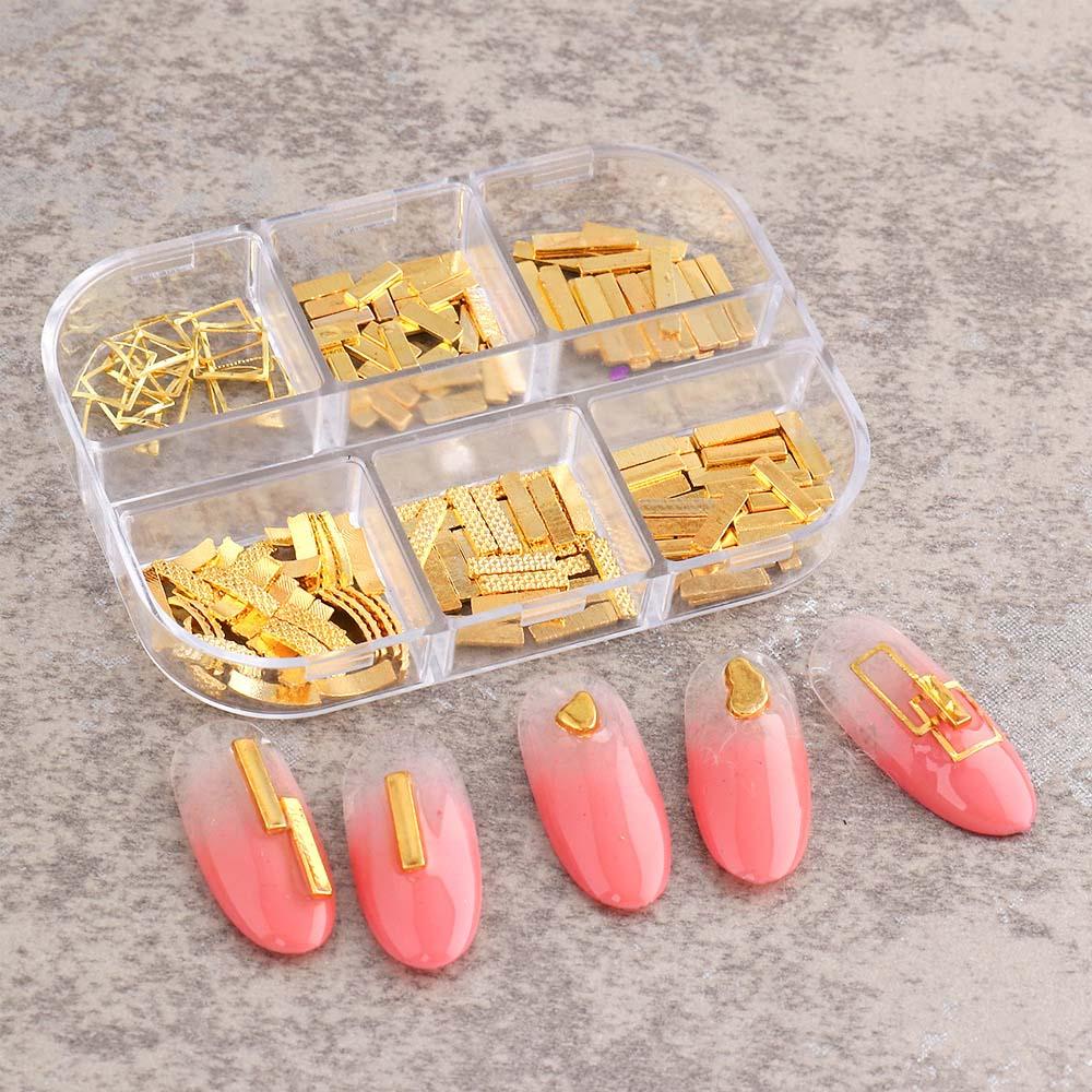 NEEDWAY Hiasan Nail Art Spesial Rose Gold Silver Mutiara Cakar Bor Manik 3D Aksesoris Logam