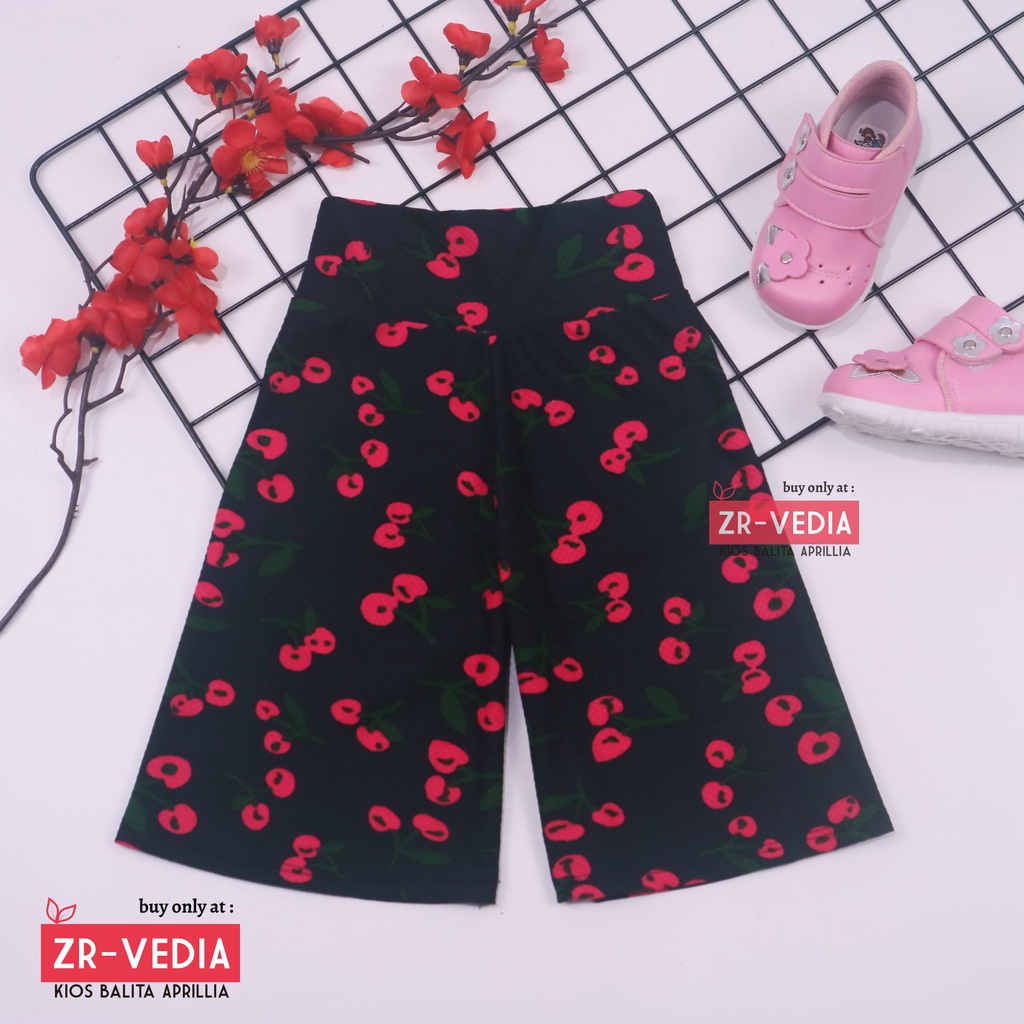 Kulot Motif Uk. 2-3 Tahun / Celana 3per4 Anak Perempuan Skirt Murah Celana Pendek Pants Adem Kulot