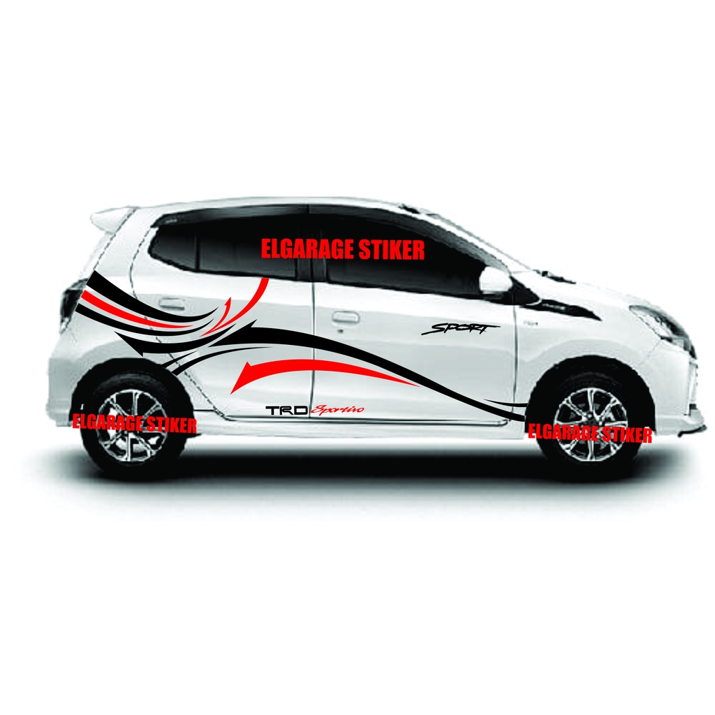 Stiker mobil agya cutting stiker body mobil agya stiker striping body mobil agya stiker mobil agya t