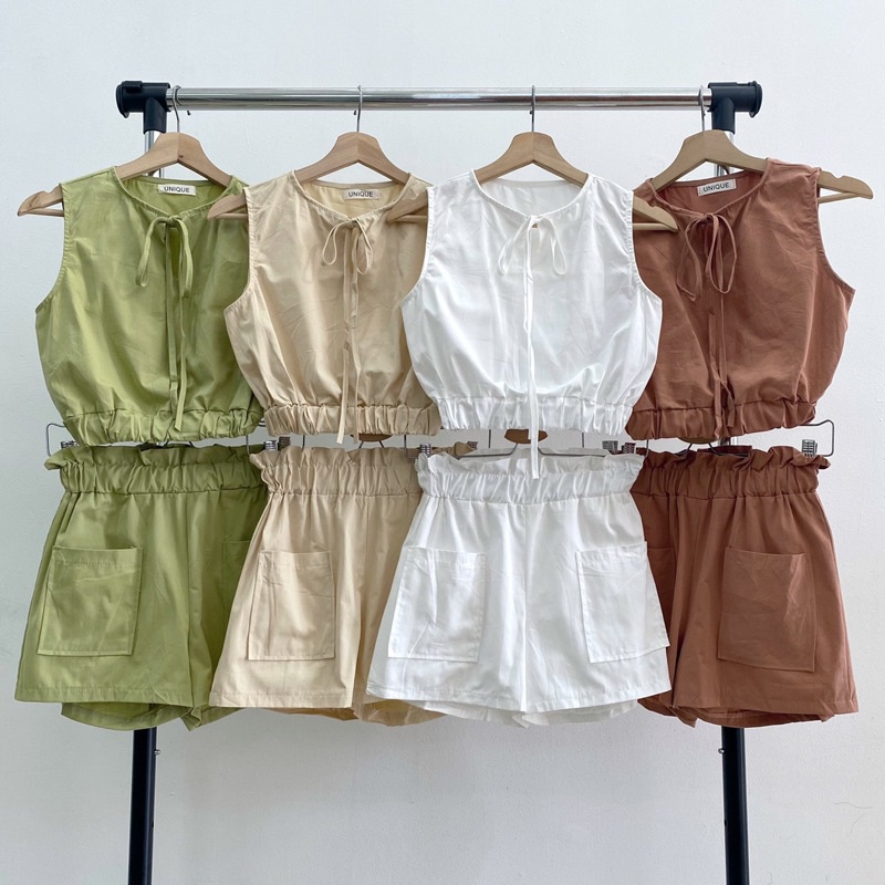 [FG] Breeze Summer Set Crop Top & Shorts SET6598-8