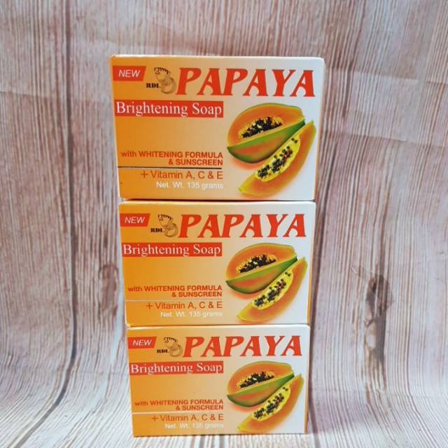 Sabun PAPAYA New RDL 135gr ORIGINAL BPOM - Pepaya Whitening Soap Ori 135 gram/Papaya Sabun CL