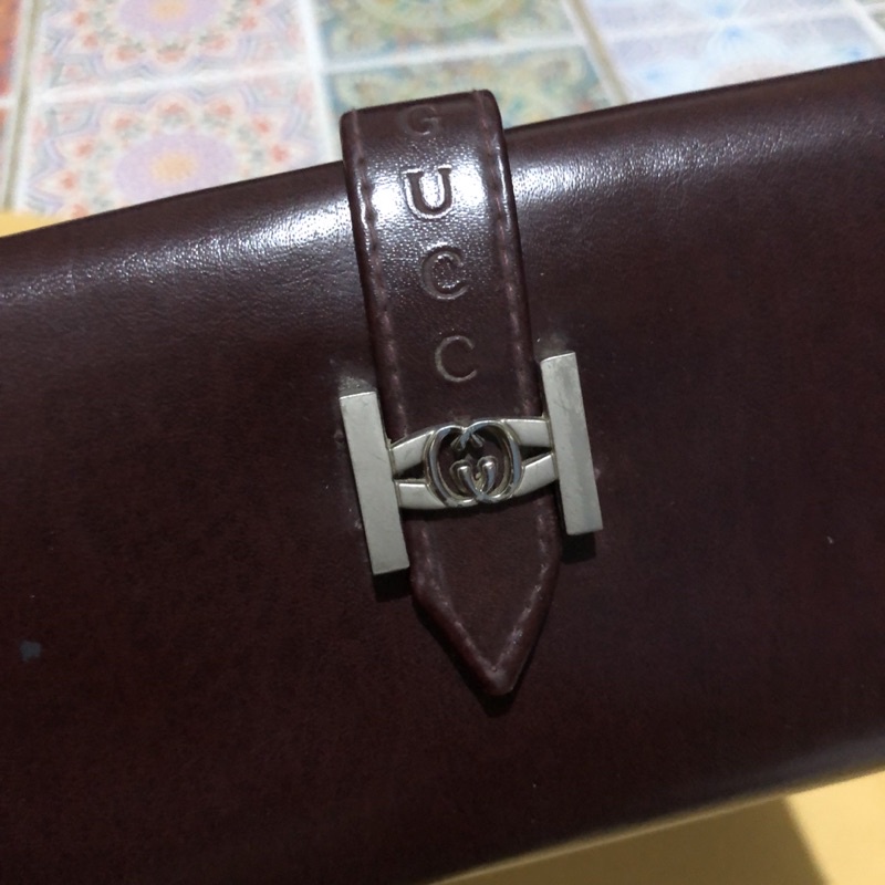 Gucci wallet leather dompet lipat branded authentic preloved mewah