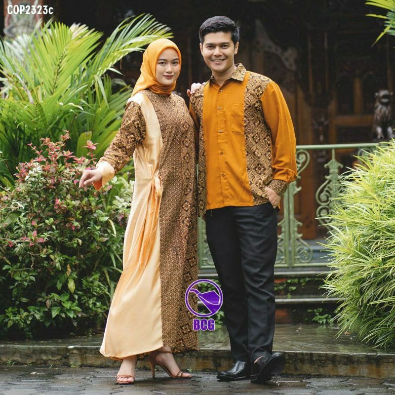 COUPLE GAMIS BATIK MIX MAXMARA, KEMEJA GAMIS BATIK