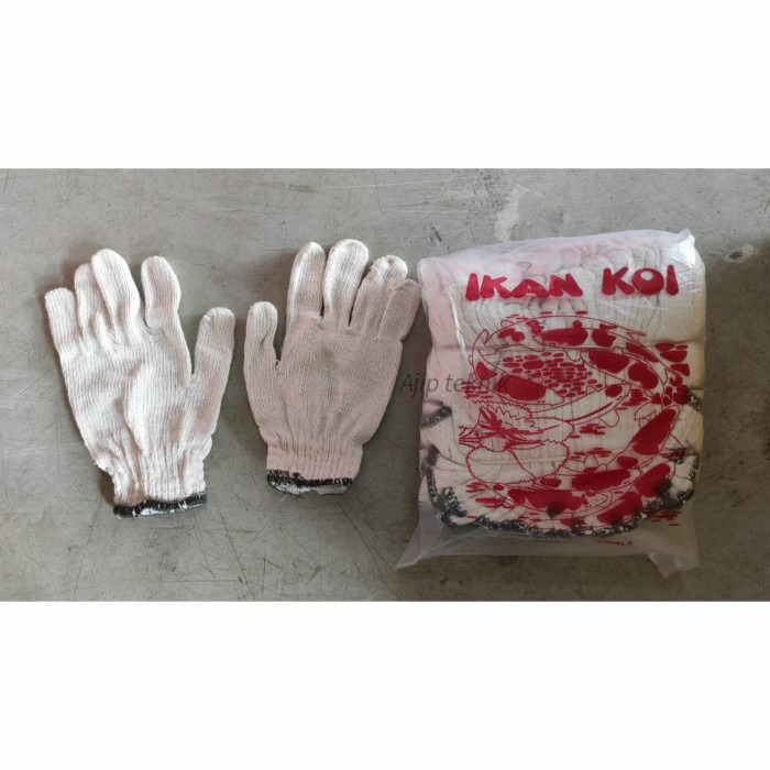 Sarung tangan tukang sarung tangan kain murah meriah putih