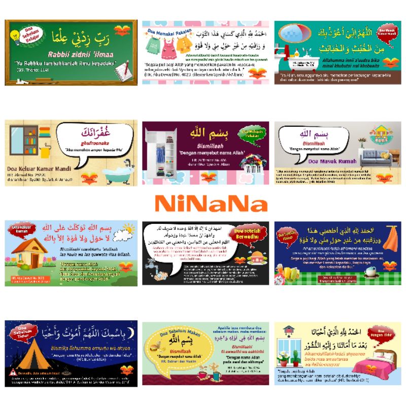 

Stiker Sticker Doa Harian sesuai sunnah Doa sehari-hari