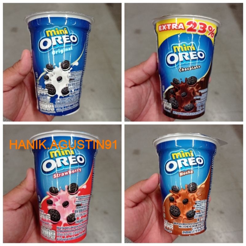 

Oreo Mini Cookies Cup Original Chocolate Strawberry Mocha 61.3 gr