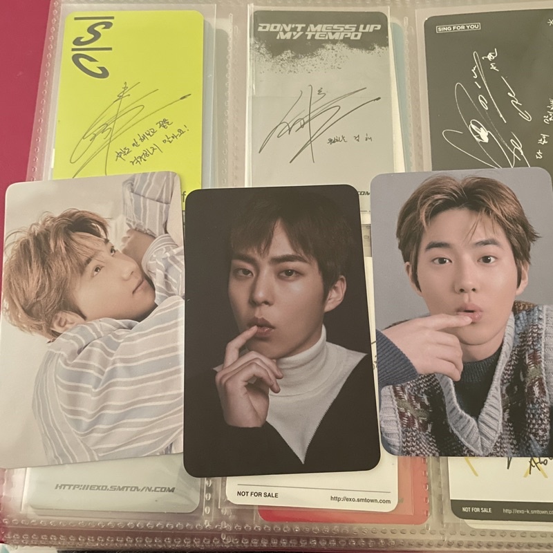 photocard flo exo pc flo suho xiumin