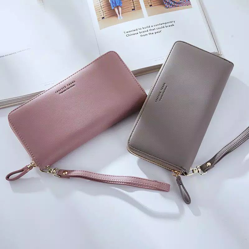 Dompet Panjang Wanita PU Leather C079-59 Dompet 3 Ruang Import Terbaru