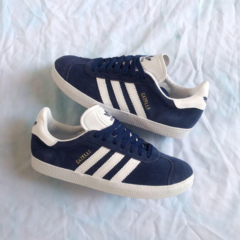 adidas gazelle navy blue suede womens
