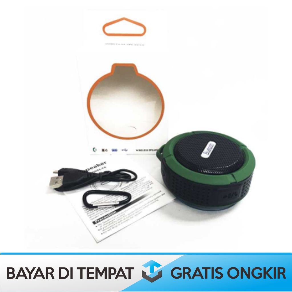 SPEAKER BLUETOOTH 3.0 PORTABLE MINI OUTDOOR TAFFWARE C6 ORIGINAL MURAH