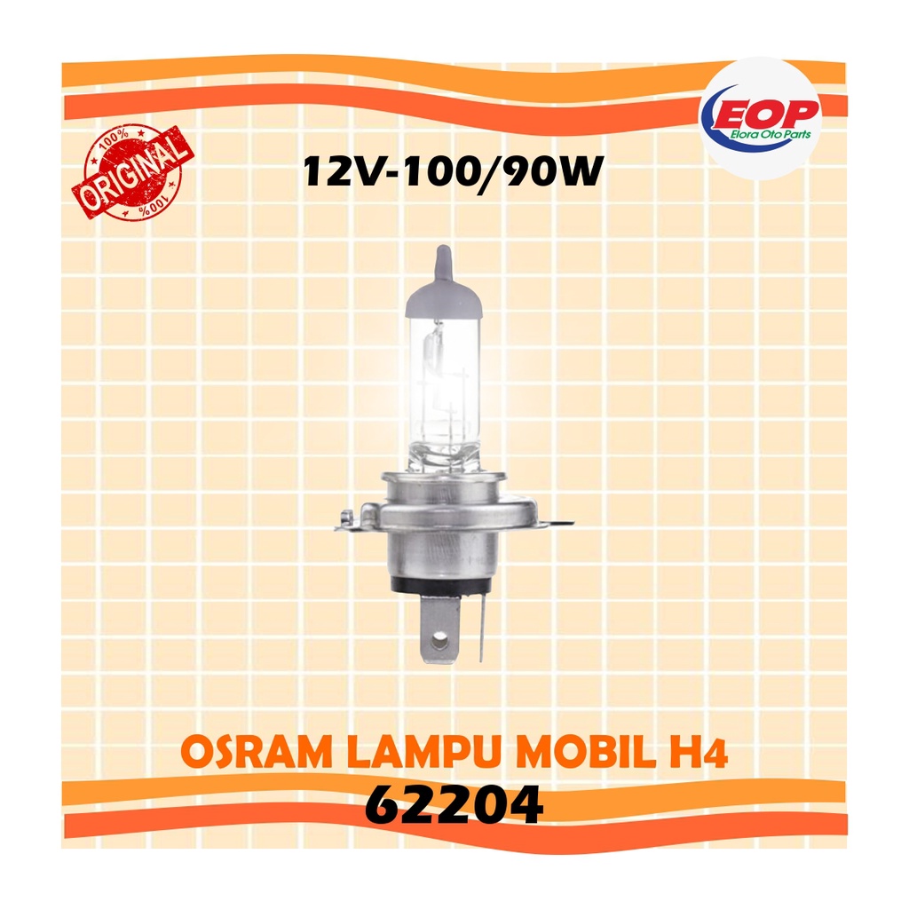 Osram Lampu Mobil H4 Standard Bilux 12V 100/90 W Original 62204