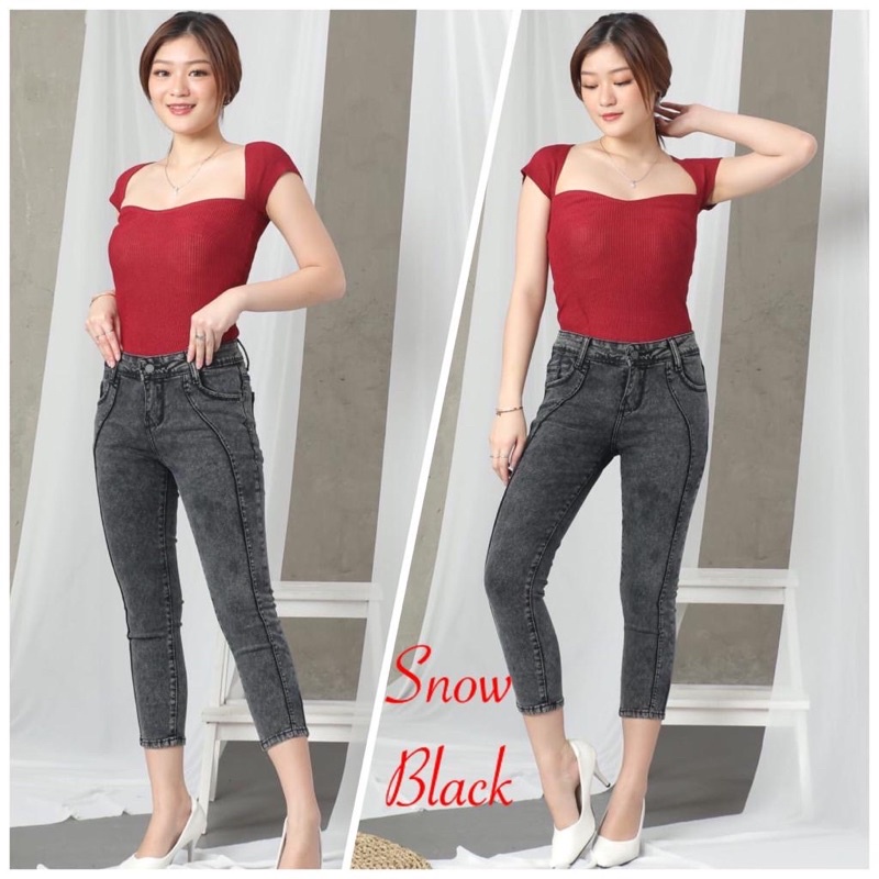 RINTA FRONT LINE CELANA JEANS SNOW 7/9 TULANG // SERENA JEANS SNOW