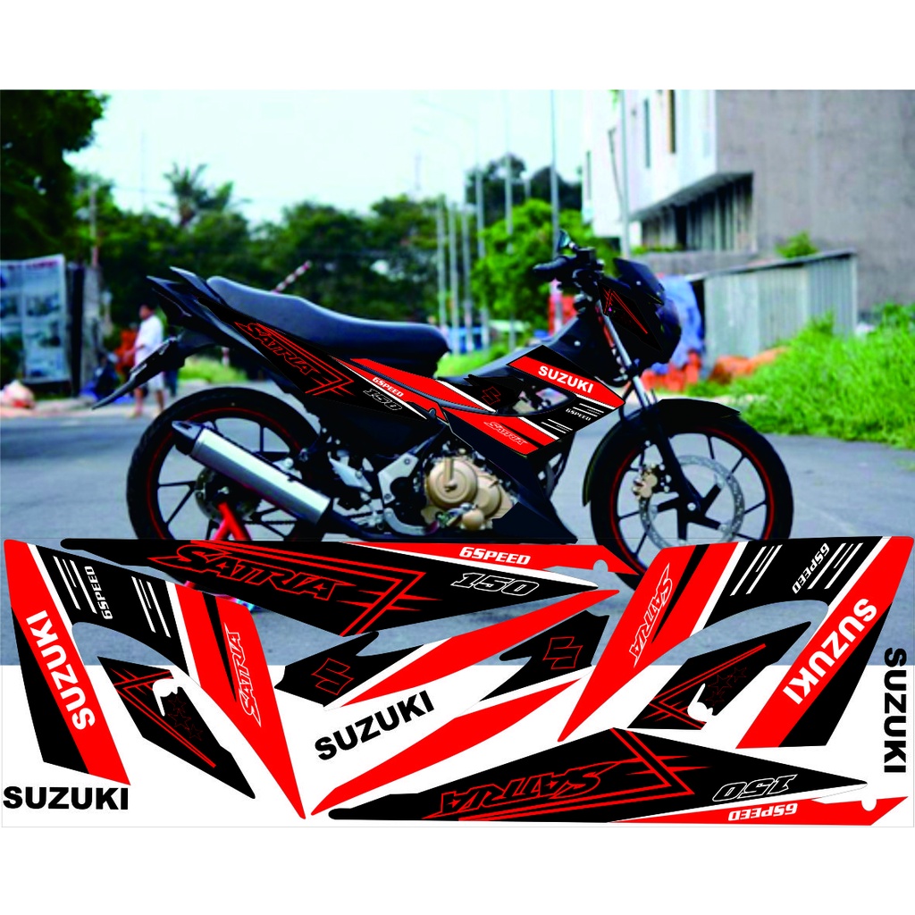 Sticker Striping Satria FU Facelift - Striping Satria Fu Facelift Motif