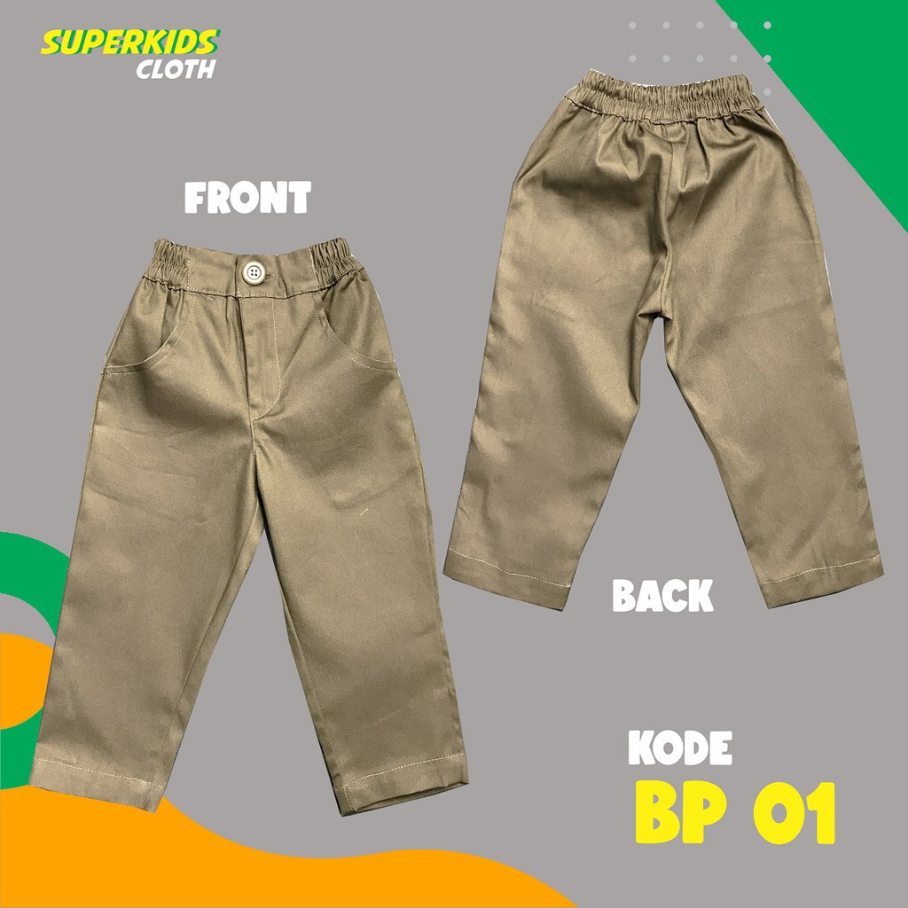 Celana Anak Laki Laki Chinos Chino / Celana Anak Cowok Basic Superkids Cloth Panjang 1 - 10 Tahun