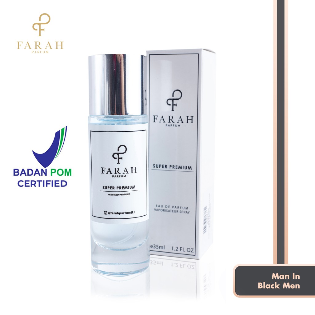 Man In Black Men Super  Premium By Farah Parfum - Parfum Tahan Lama Pria