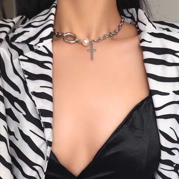 Jepang dan Korea ins Internet selebriti gaya yang sama-yang sesuai dengan mutiara kerangka kalung wa