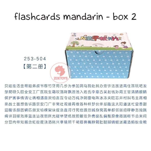 Zoetoys Flashcards Mandarin Wipe Clean Card | Kartu Belajar Mandarin Anak | Mainan Edukasi