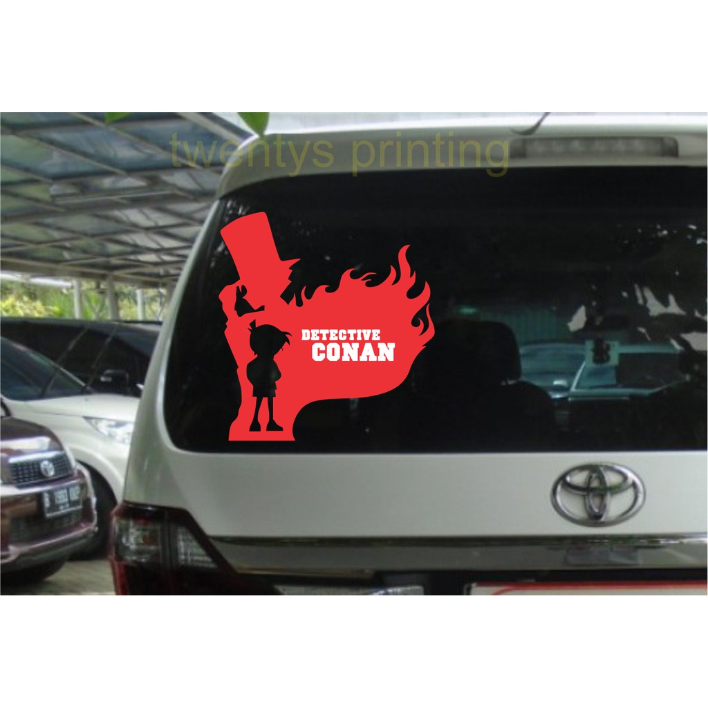 sticker detective conan stiker kaca belakang
