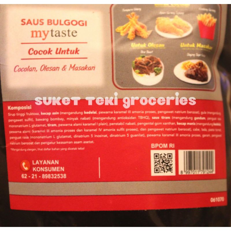 My Taste Bulgogi Sauce / Saus Bulgogi Halal 500gr READY Grosir