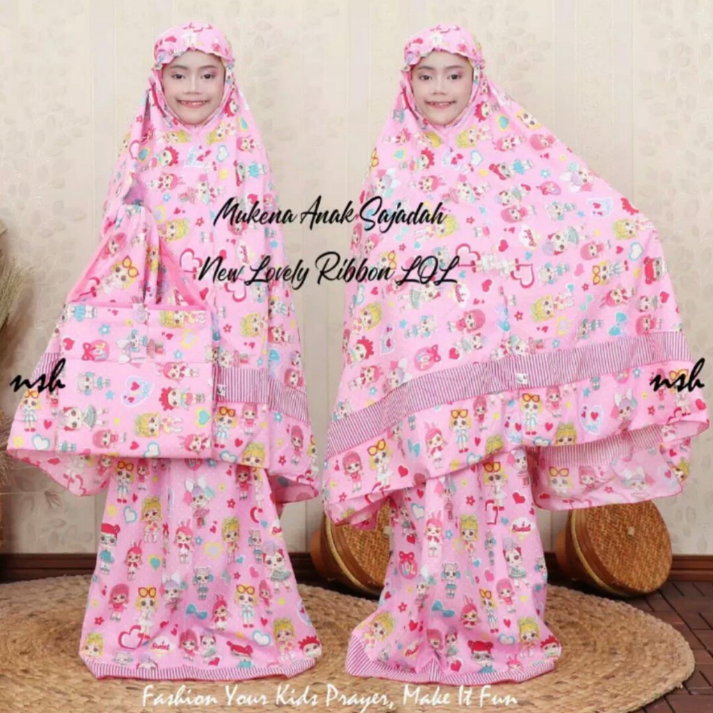 Flam Mukena anak terbaru motif LOL katun jepang trend 2020