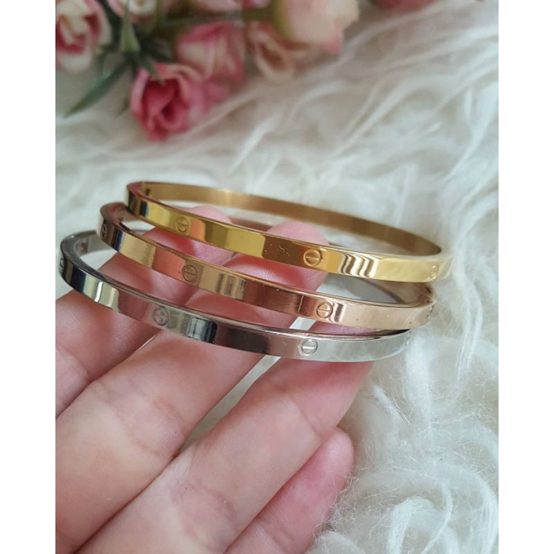 Gelang TiTanium Wanita Anti Karat Gelang Titanium Blink Terlaris