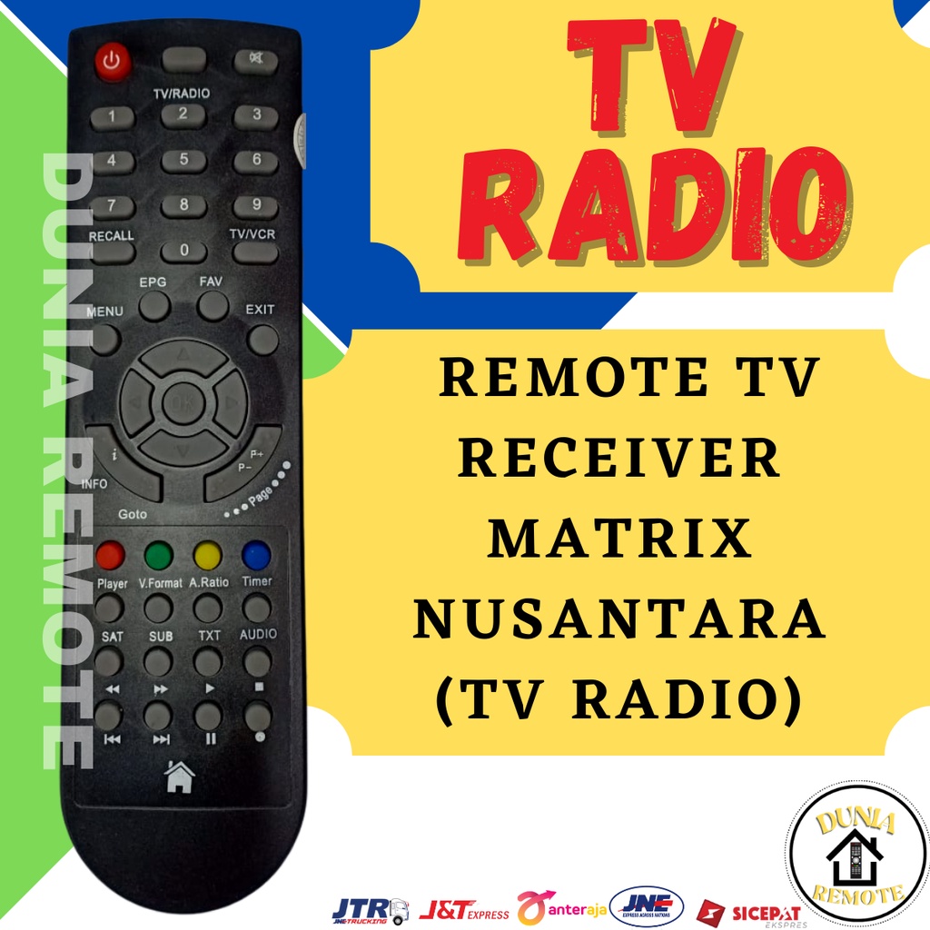 Remot Remote Receiver Parabola TV RADIO Tanaka Nusantara TN-01 4K HD / Transvision Nusantara HD KU
