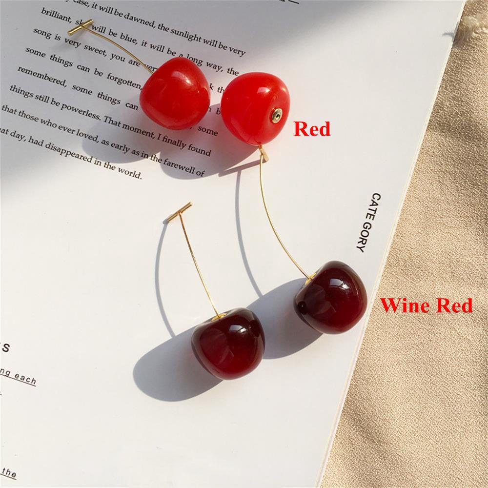 Preva Cherry Earrings Manis Pesta Perhiasan Musim Panas