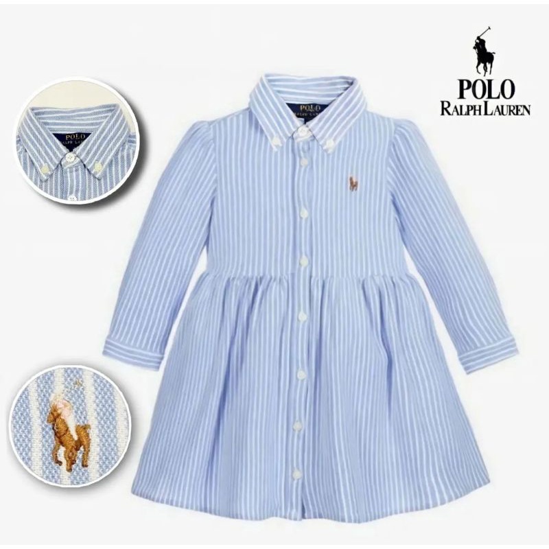 Polo Ralph Laure* - Dress Anak Bayi | Size 18, 24 bulan-LS Strip Lacoste