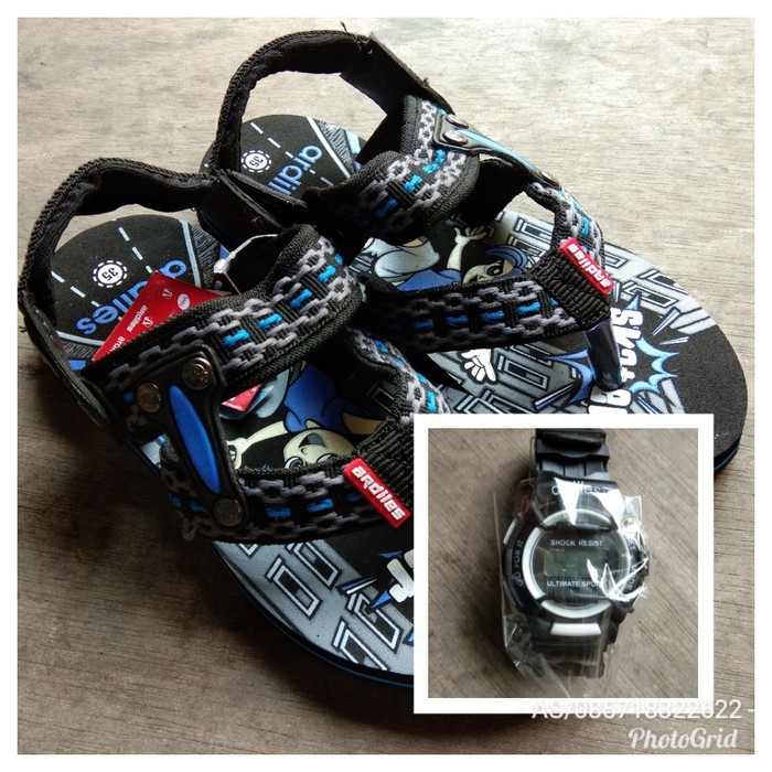 Sepatu Sandal Jepit Anak Laki - Laki Ardiles Gunung Skater gratis jam - 33- Biru q3