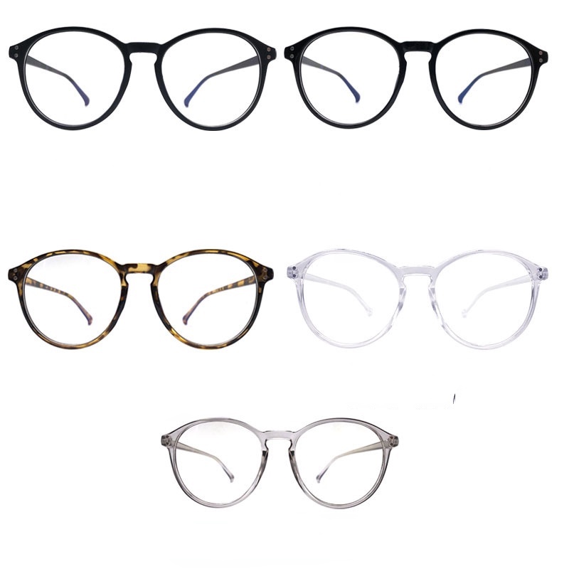 (YUZHU) Kacamata Bingkai Bulat Fashion Korea Eyeglasses Anti Blue Light Eyeglasses Untuk Wanita/Pria Trend Eyeglasses